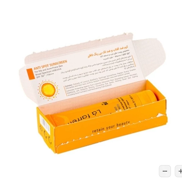 ضد آفتاب لافارر بی رنگ مدل SPF50 مناسب پوست خشک و نرمال حجم 40 میلی لیتر