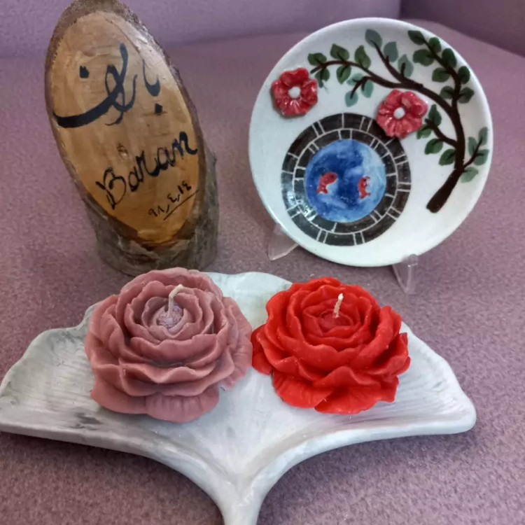 شمع شب یلدا هندوانه گل آلاله