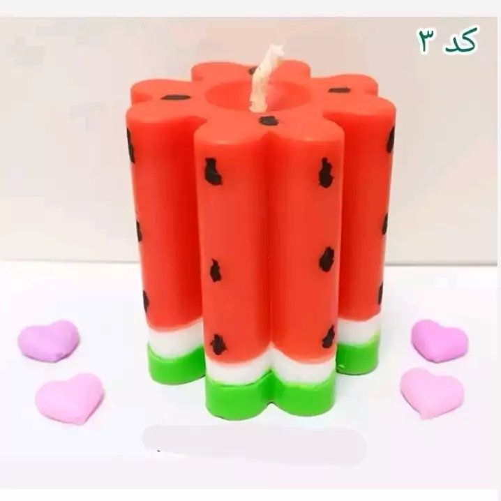 شمع شب یلدا هندوانه 7 سانتی کد3