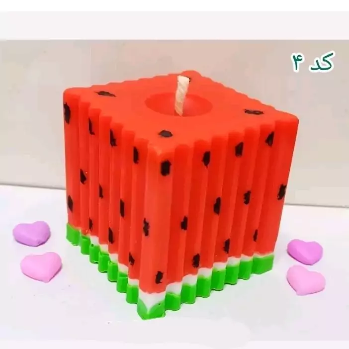 شمع شب یلدا هندوانه 7 سانتی کد4