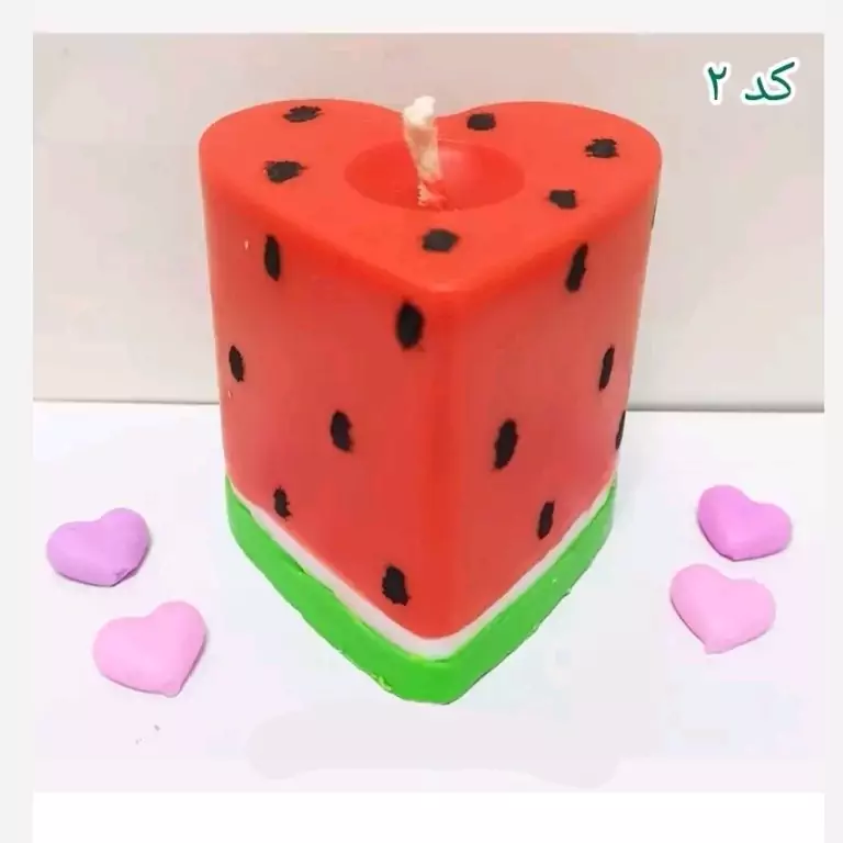 شمع شب یلدا هندوانه 7 سانتی کد2