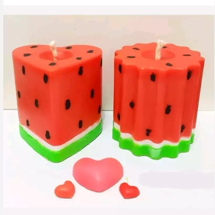 شمع شب یلدا هندوانه 7 سانتی کد2