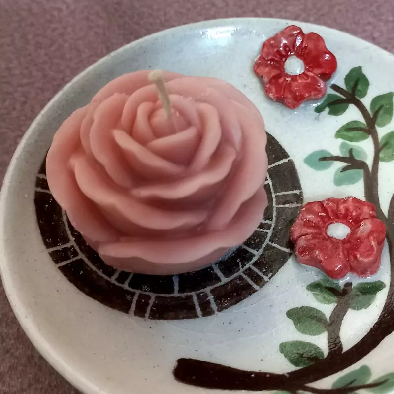 شمع گل رز  گلبهی