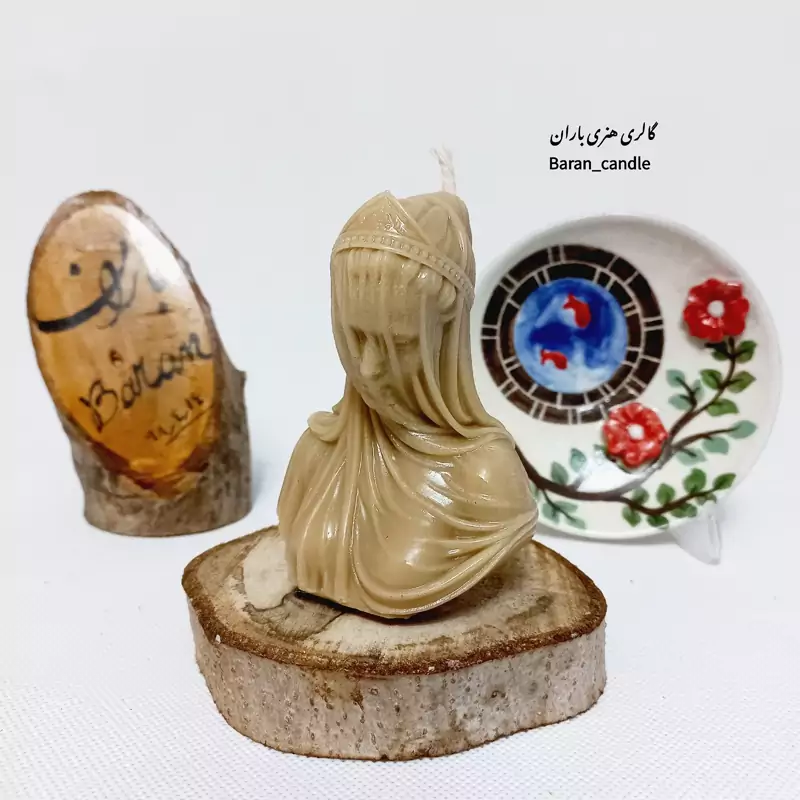 شمع دست ساز آریانا رنگ یاسی9 سانت کد 6