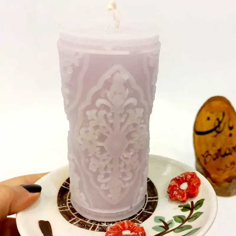 شمع دست ساز مدل ترنج 12 سانت کد7