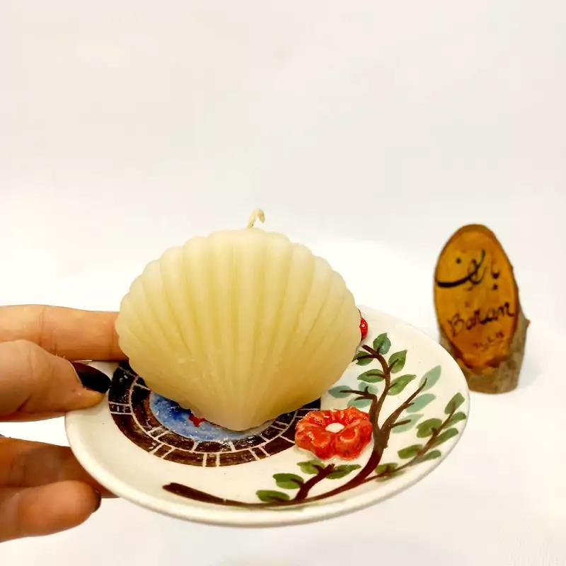 شمع صدف طوسی 8سانت