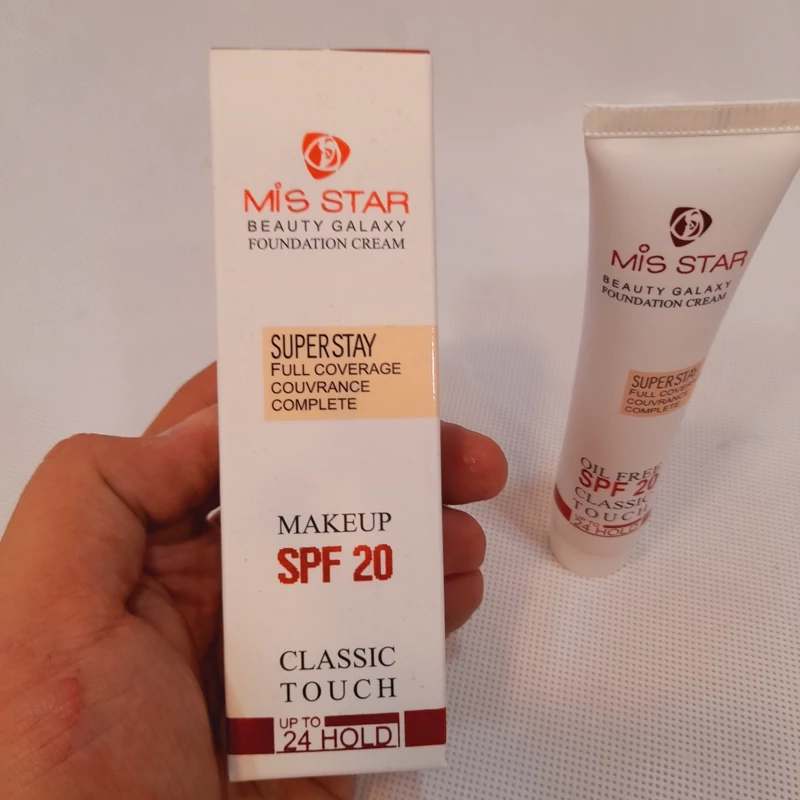 کرم پودر میس استار شماره 101 تیوپی SPF20 حجم 40 میل تاریخ انقضا جدید
