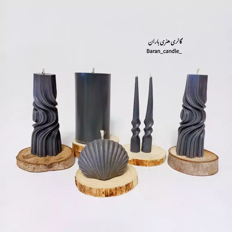 شمع دست ساز مدل پیچ 14سانت کد 2