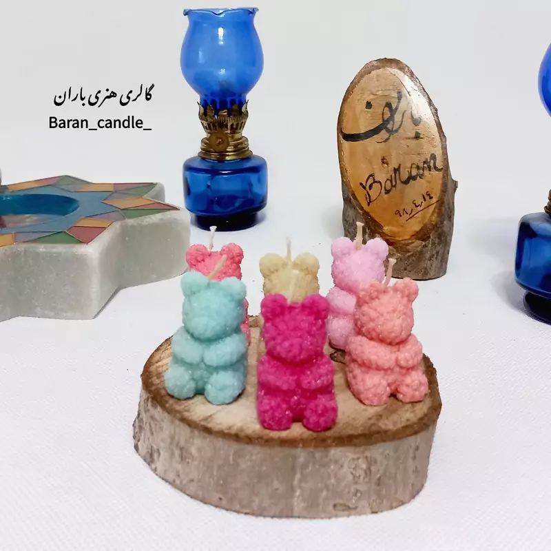 شمع دست ساز مدل تدی 5 سانت کد 2