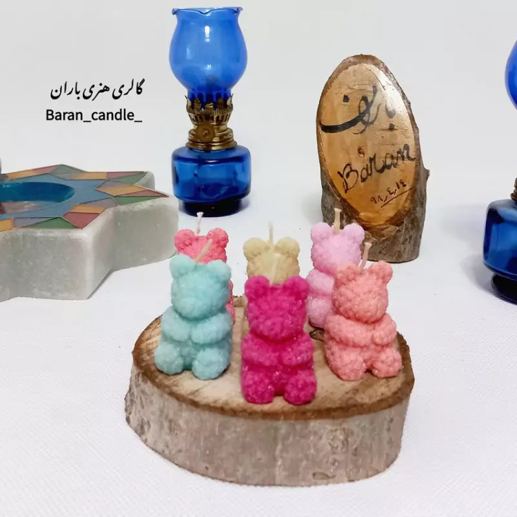 شمع دست ساز مدل تدی 5 سانت کد 1