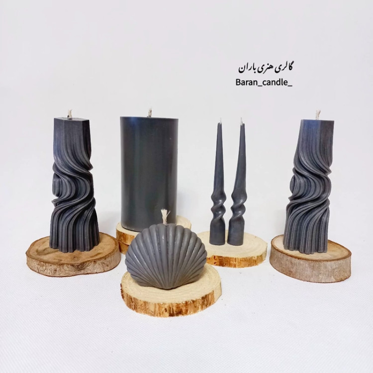 شمع دست ساز استوانه موج دار