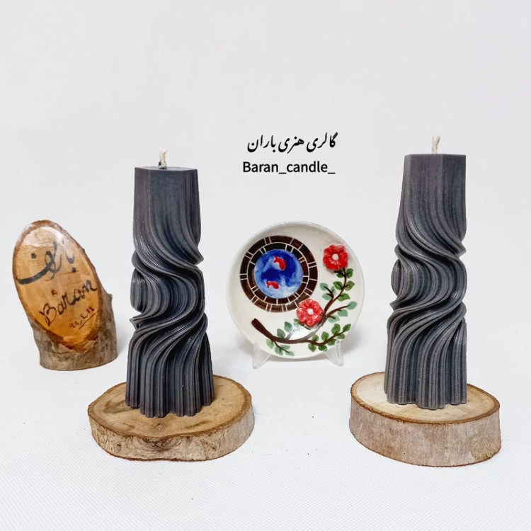 شمع دست ساز استوانه موج دار