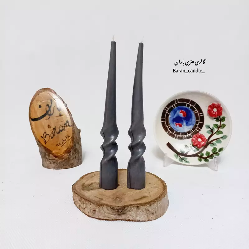 شمع دست ساز مدل پیچ 14سانت کد 9