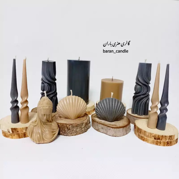 شمع دست ساز مدل پیچ 14سانت کد 6