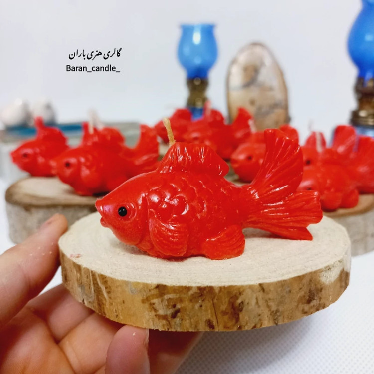 شمع دست ساز ماهی مناسب عیدی و کادو