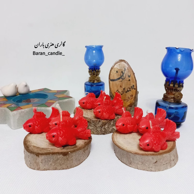 شمع دست ساز ماهی مناسب عیدی و کادو