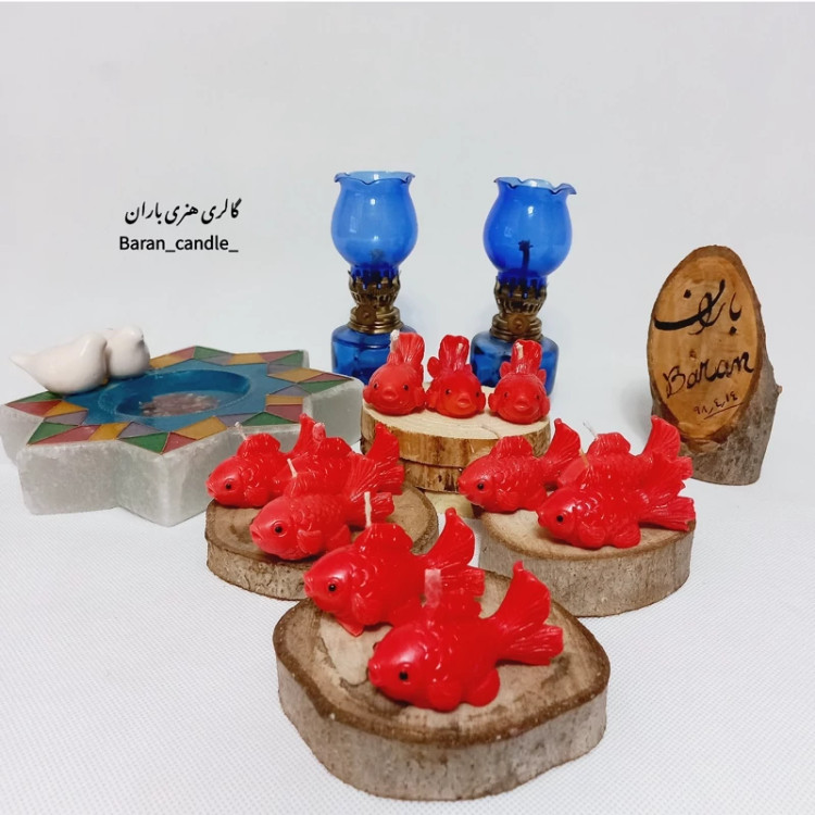 شمع دست ساز ماهی مناسب عیدی و کادو