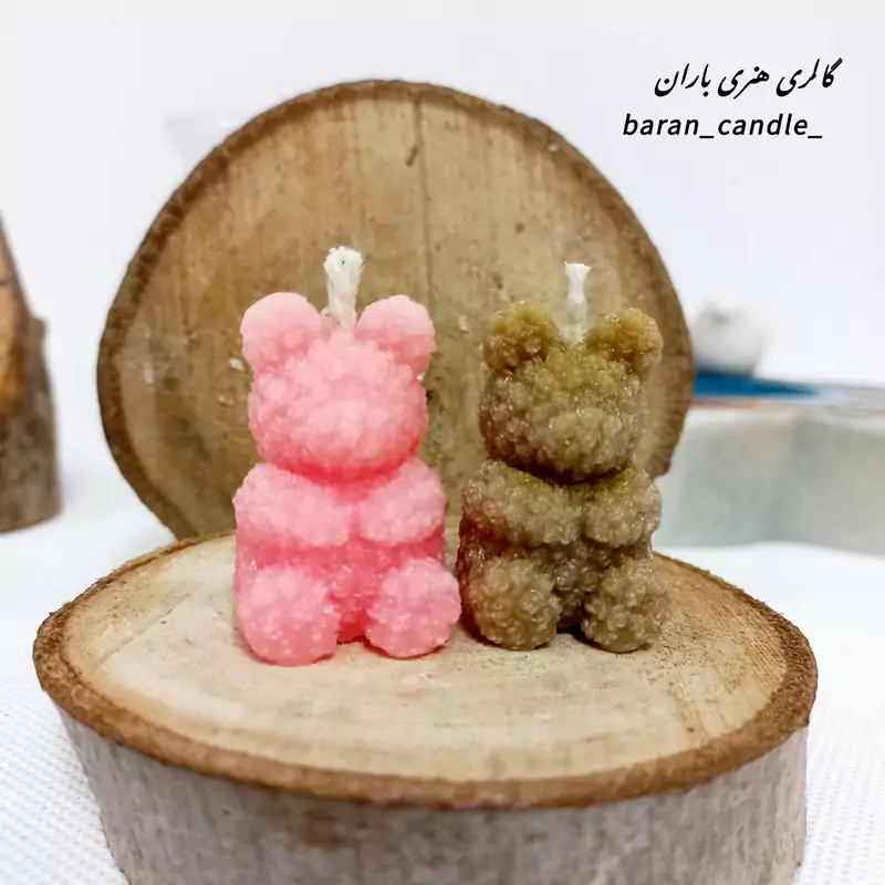 شمع دست ساز مدل تدی 5 سانت کد 10