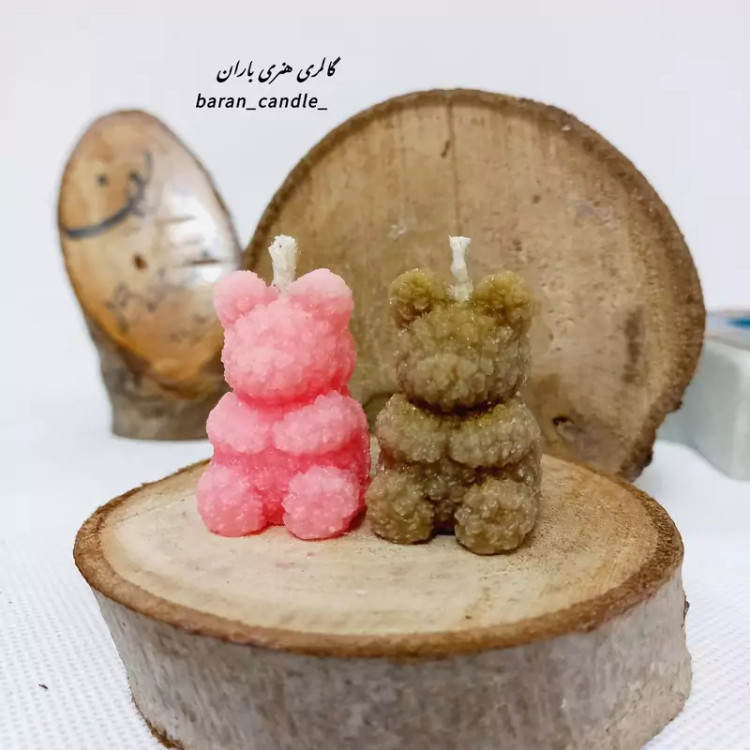 شمع دست ساز مدل تدی 5 سانت کد 10