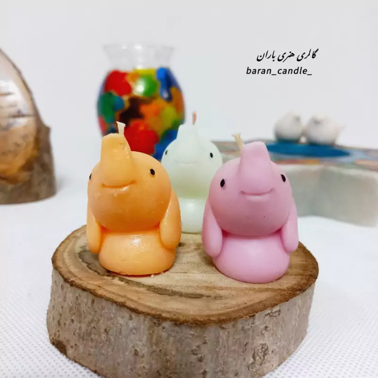 شمع دست ساز فیل 5سانتی کد 20