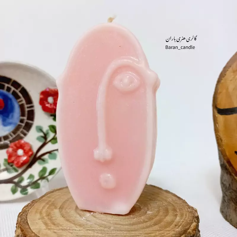 شمع دست ساز مدل هنری 10 سانت کد63