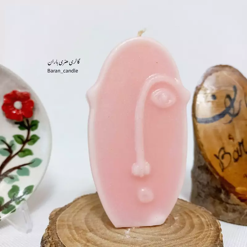 شمع دست ساز مدل هنری 10 سانت کد63