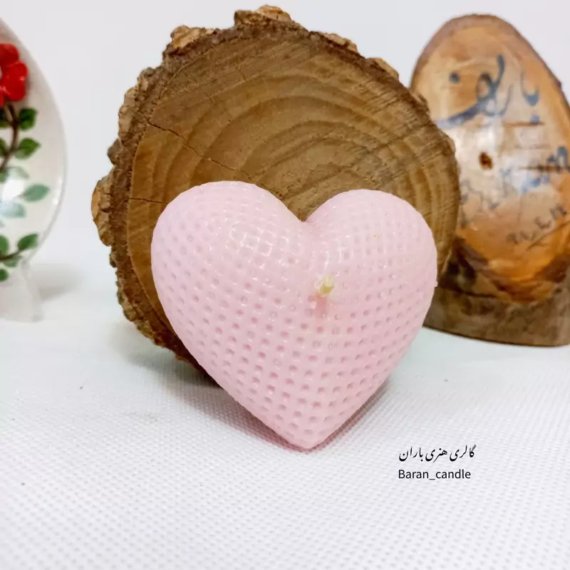 شمع دست ساز مدل قلب 6سانت کد 59