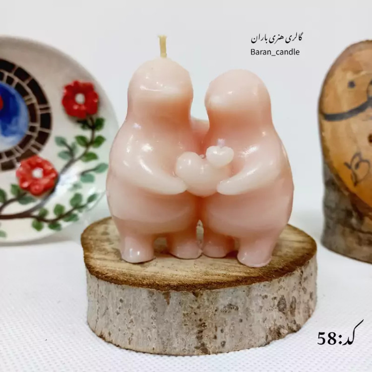 شمع دست ساز مدل دو موش 7 سانت کد 58