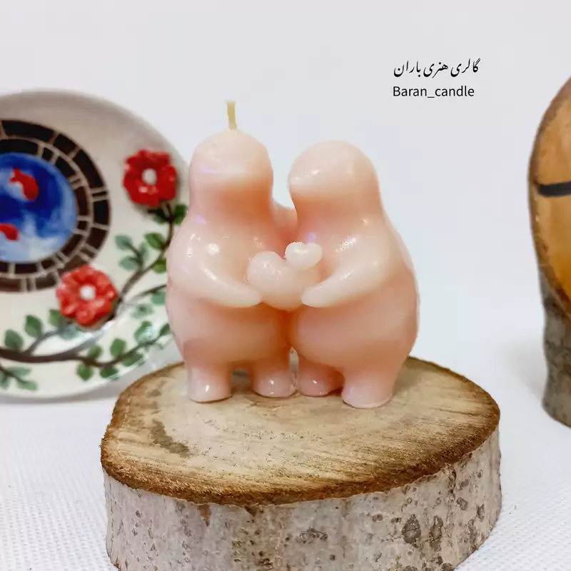 شمع دست ساز مدل دو موش 7 سانت کد 58