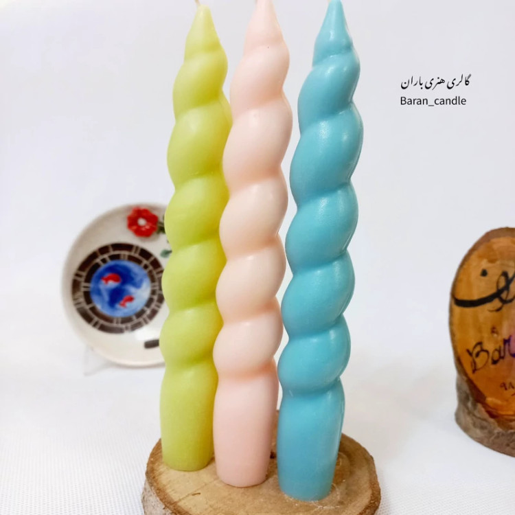 شمع دست ساز پیچ 20 سانت کد 45 سه عددی