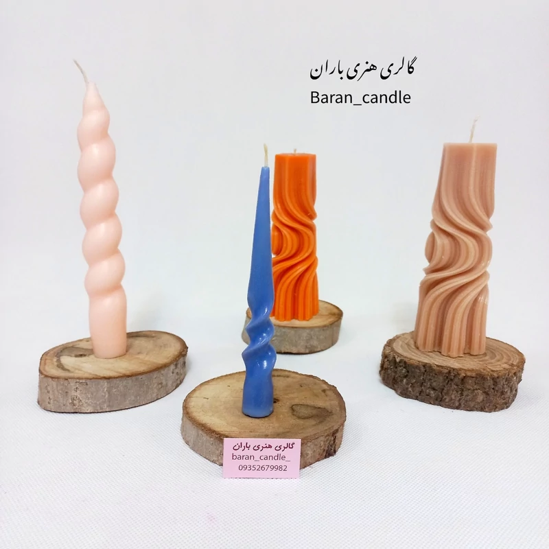 شمع دست ساز مدل پیچ 14سانت