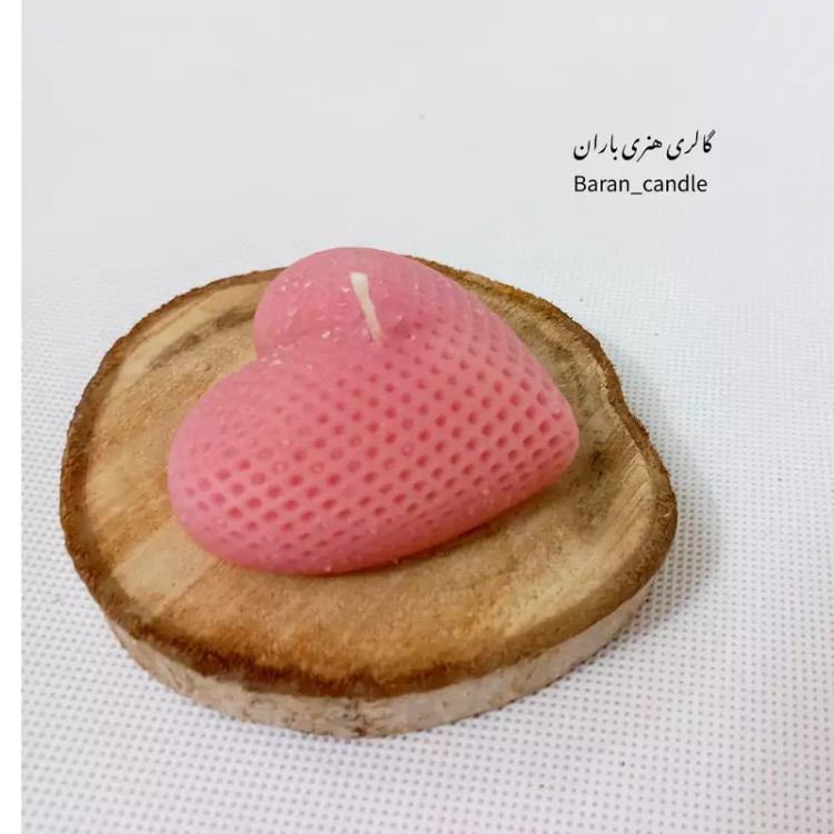 شمع دست ساز مدل قلب 6سانت