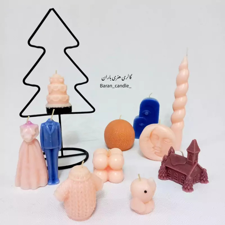 شمع دست ساز مدل حجمی6سانت