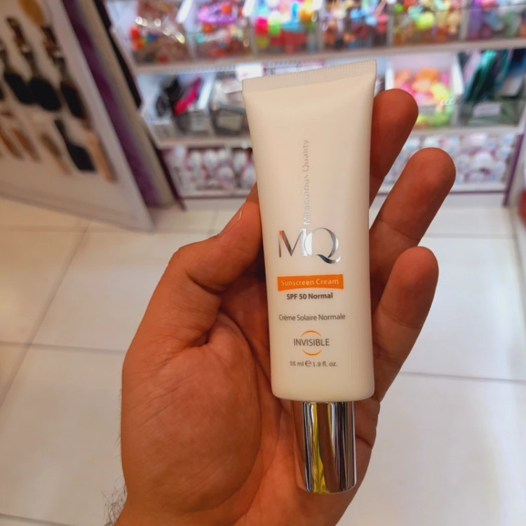 کرم ضدافتاب MQ ام کیو SPF50 بی رنگ،اینویزیبل 55 میل انواع پوست