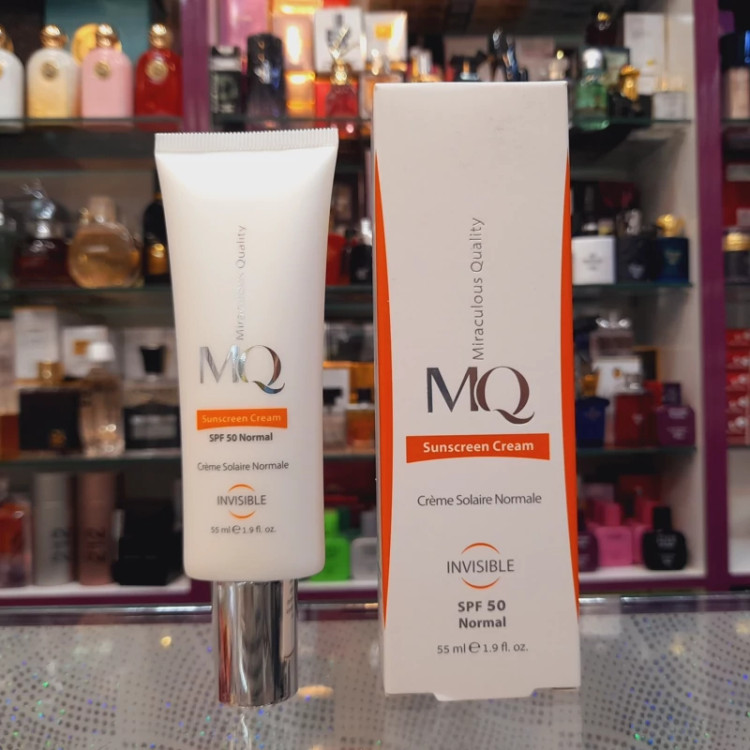 کرم ضدافتاب MQ ام کیو SPF50 بی رنگ،اینویزیبل 55 میل انواع پوست