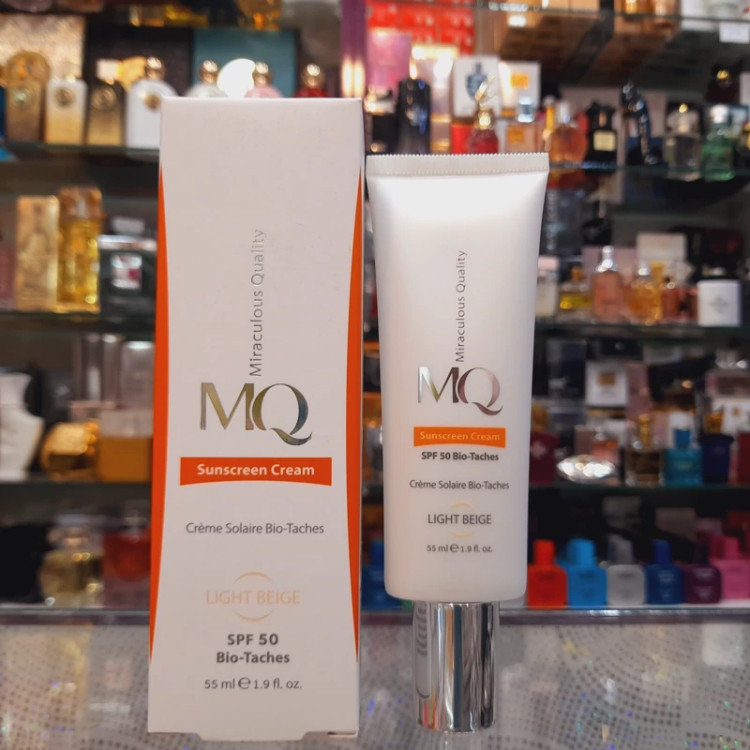 کرم ضدافتاب MQ ام کیو بایوتاچ SPF50 لایت بژ،بژ روشن 55 میل.پوست لک دار