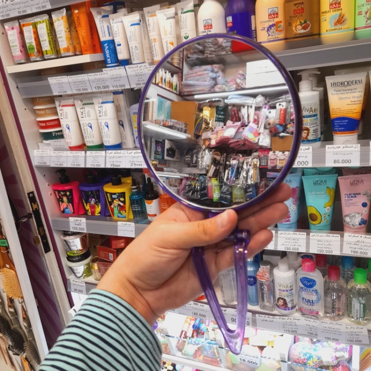 آینه آرایشی بزرگنمایی 7 برابر دوطرفه ایستاده و دستی و تاشو و دیواری کد 4