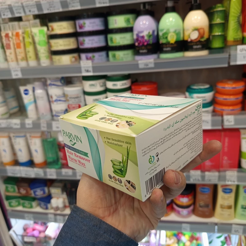 وکس سکه ای پروین 20 گرمی آلوئه ورا 1 عددی