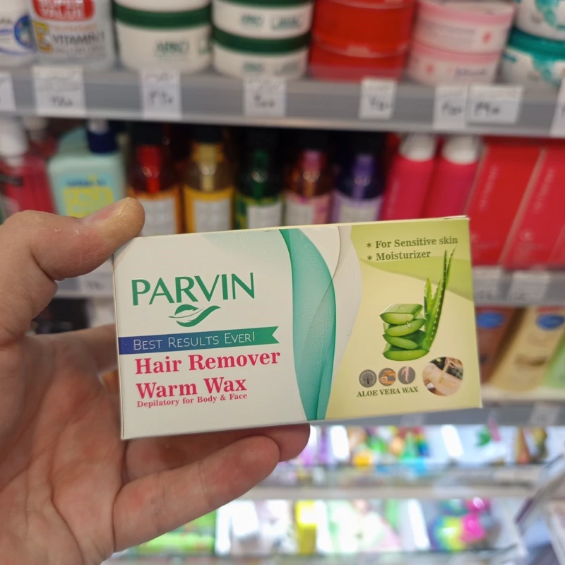 وکس سکه ای پروین 20 گرمی آلوئه ورا 1 عددی
