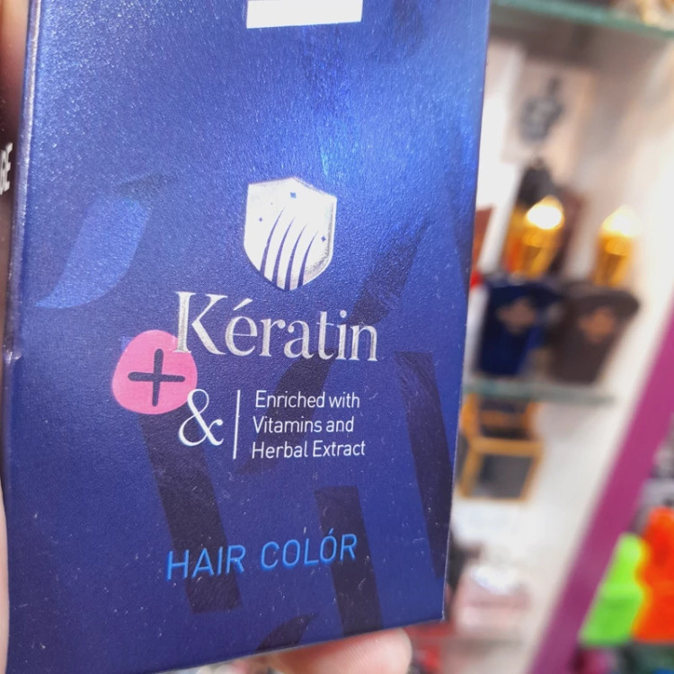 رنگ مو ویتامول قهوه ای شکلاتی طلایی متوسط 4.85 120 میل کراتین گیاهی دستکش کلاه ماسک مو 10 میل بعد رنگ