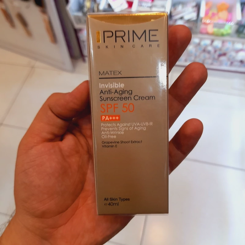 کرم ضد افتاب پریم بی رنگ مدل matex colorless جوانساز
