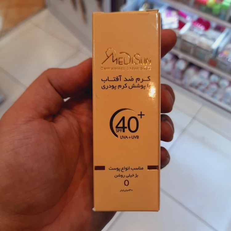کرم ضد افتاب مدیسان انواع پوست رنگی بژ خیلی روشن شماره 0 حجم 30 میل SPF40