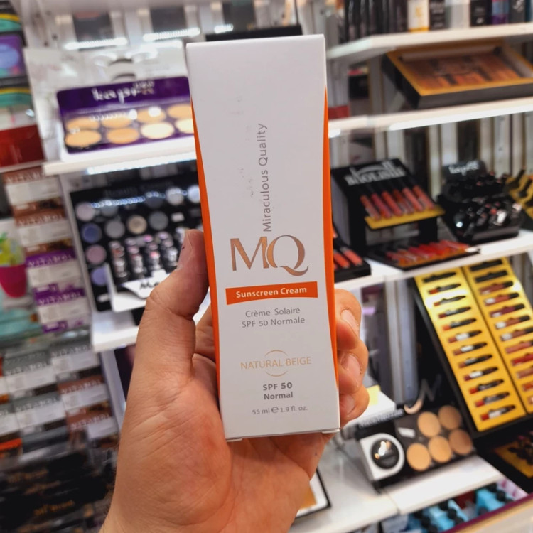 کرم ضدافتاب MQ ام کیو SPF50 نچرال،بژ طبیعی 55 میل انواع پوست