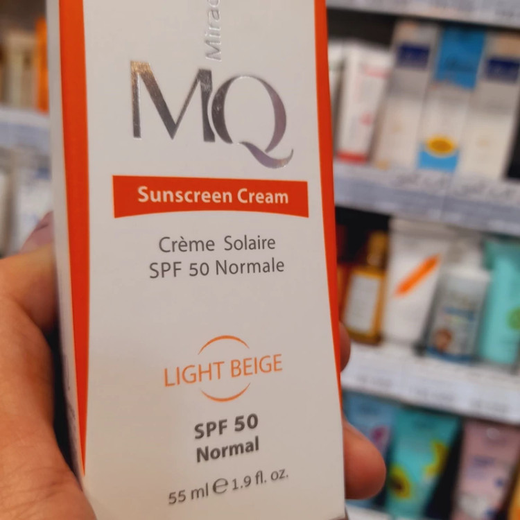 کرم ضدافتاب MQ ام کیو SPF50 لایت بژ،بژ روشن 55 میل انواع پوست