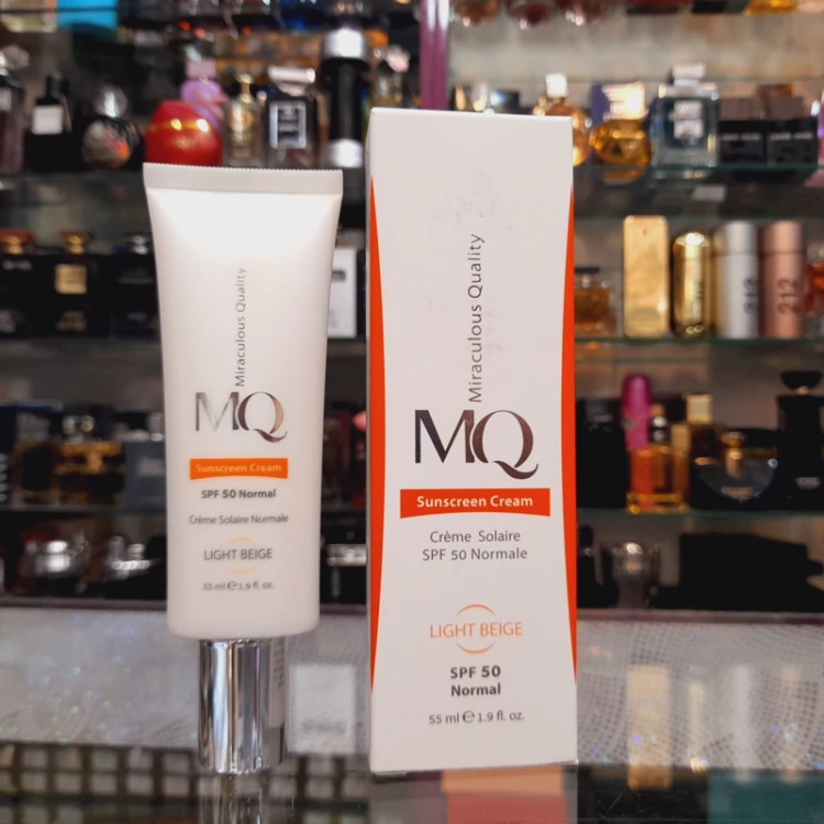 کرم ضدافتاب MQ ام کیو SPF50 لایت بژ،بژ روشن 55 میل انواع پوست