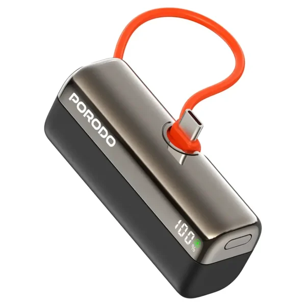 پاوربانک جیبی پرودو مدل Porodo Pocket Volt با ظرفیت 10000 میلیآمپر ساعت PDPBFCH090