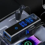 اینورتر فندکی خودرو 300 واتی پاورولوژی با صفحه نمایش با کابل جمع شونده مدل Powerology PWCPI300W