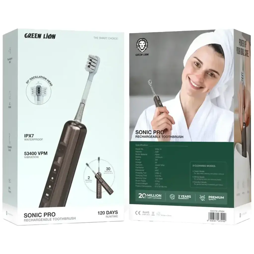 مسواک برقی گرین لاین مدل Sonic Pro GNGTB14TBBR