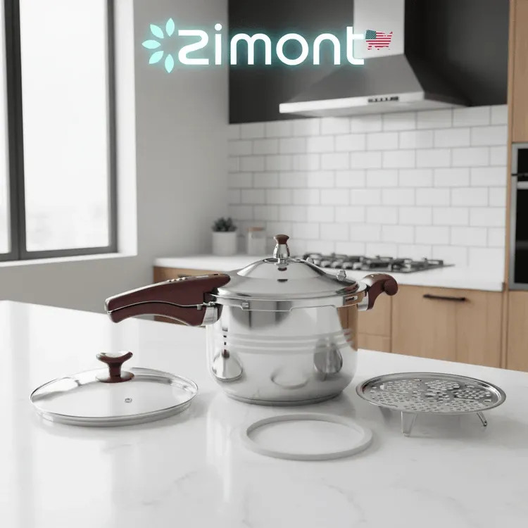 زود پز دسته دار زیمونت- تمام استیل- مدل AMZ-9