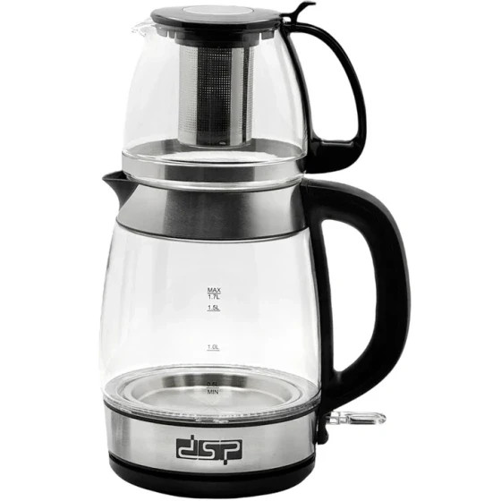 چایساز روهمی DSP مدل KK1286 | توان 2200 وات | کتری 1.7 لیتری + قوری 0.6 لیتری